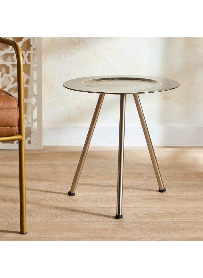 Home Box Isaba Marlina Decorative Tray Table - Gold Finish - Image 2